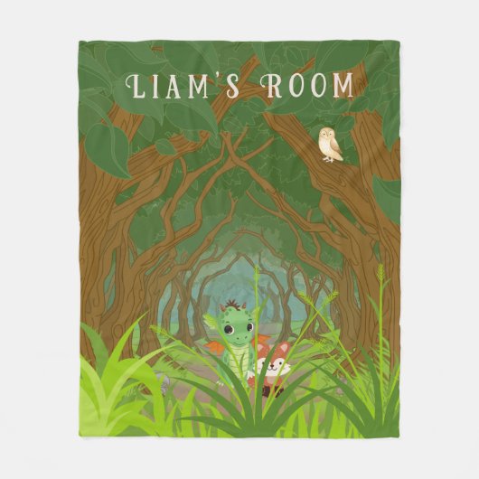 Gepersonaliseerde draak en vriend fleece deken (Voorkant)