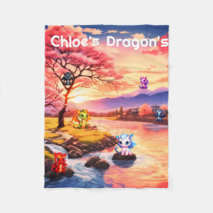 Gepersonaliseerde draak fleece deken