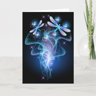 Gepersonaliseerde Dragonfly Christmas Kaart