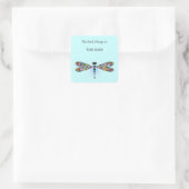 Gepersonaliseerde Dragonfly Sticker Bookplaat (Tas)