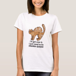 Gepersonaliseerde drama Cat T-Shirt met Punny Mess