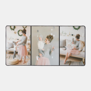 Gepersonaliseerde drie foto desk mat