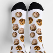 Gepersonaliseerde drie-foto gezicht Sokken | Aange (Top)