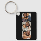 Gepersonaliseerde drie foto's en tekst sleutelhanger (Voorkant)