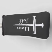 Gepersonaliseerde Drie Nagels Wit Kruis Christelij Golfheadcover (Voorkant)