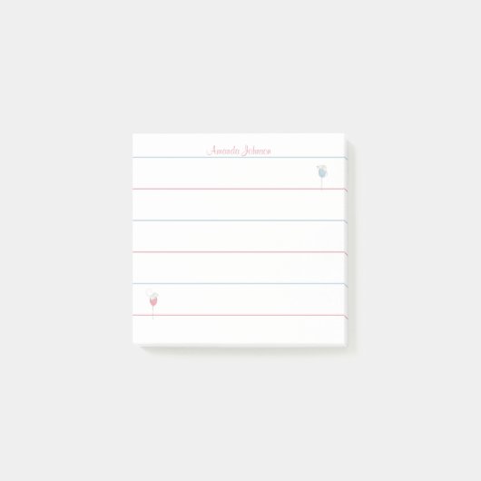 Gepersonaliseerde drijvende ballonmuizen post-it® notes (Voorkant)