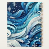 Gepersonaliseerde Dromerige Blauwe en Frosty Winte Planner (Achterkant)