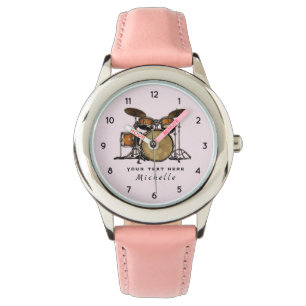 Gepersonaliseerde  Drum Set Muziek Drummer Horloge