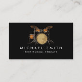 Gepersonaliseerde Drum Set Muziek Drummer Visitekaartje (Voorkant)