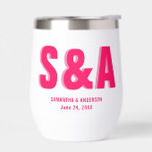 Gepersonaliseerde dubbele schaduw monogram bruilof (Links)