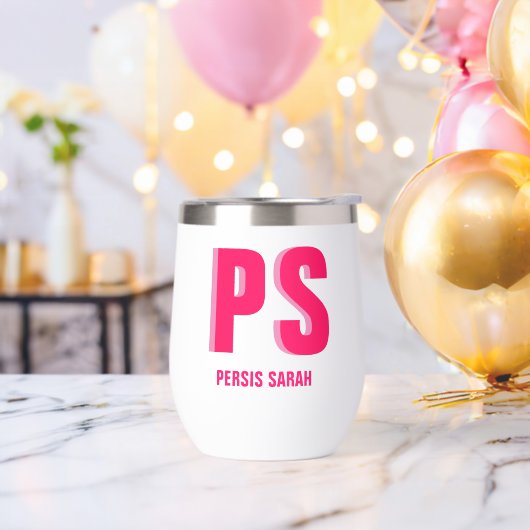 Gepersonaliseerde Dubbele Schaduw Monogram Initiaa (Vrijgezellenfeest)