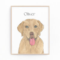 Gepersonaliseerde Dudley Labrador Art