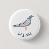 Gepersonaliseerde duif ronde button 3,2 cm (Voorkant)