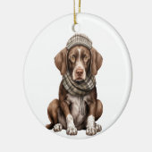 Gepersonaliseerde Duitse kortharige pointer Dog Ar Keramisch Ornament (Links)