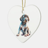 Gepersonaliseerde Duitse kortharige pointer puppy Keramisch Ornament (Links)