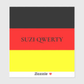 Gepersonaliseerde Duitse vlag Sticker (Vel)