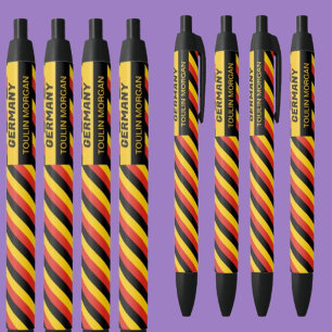 Gepersonaliseerde Duitse vlag Zwarte Inkt Pen