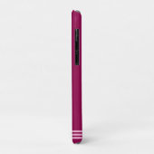 Gepersonaliseerde Dusky Maroon w / Roze Strepen Case-Mate iPhone Case (Achterkant/links)