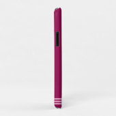 Gepersonaliseerde Dusky Maroon w / Roze Strepen Case-Mate iPhone Case (Achterkant/rechts)