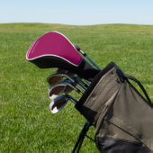 Gepersonaliseerde Dusky Maroon w / Roze Strepen Golfheadcover (Insitu)