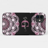 Gepersonaliseerde Dusky Roos Boho Floral Dot Manda Case-Mate iPhone Case (Achterkant (horizontaal))