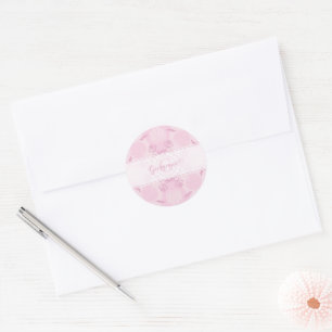 Gepersonaliseerde Dusky Roos Grand Millennial Mand Ronde Sticker