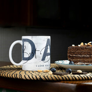 Gepersonaliseerde Dusty Blue Beste Papa Quote Vade Koffiemok