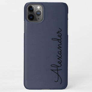 Gepersonaliseerde Dusty Blue Handwrited Name BUDGE iPhone 11Pro Max Hoesje