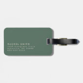 Gepersonaliseerde Earth Tone Abstracte Waterverf Bagagelabel (Achterkant horizontaal)