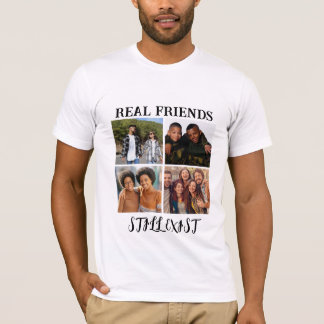 Gepersonaliseerde "Echte vrienden bestaan nog stee T-shirt
