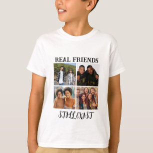 Gepersonaliseerde "Echte vrienden bestaan nog stee T-shirt