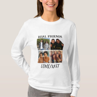 Gepersonaliseerde "Echte vrienden bestaan nog stee T-shirt