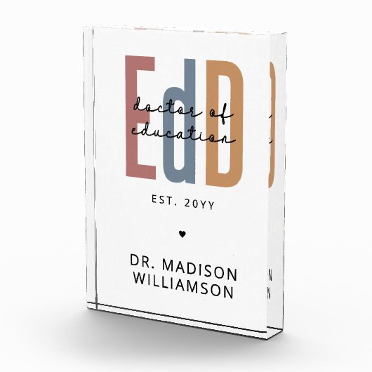 Gepersonaliseerde EdD Doctor of Education Afstuder Fotoblokken (Rechts)