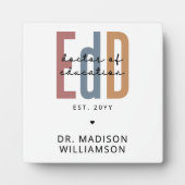 Gepersonaliseerde EdD Doctor of Education Afstuder Fotoplaat (Voorkant)