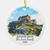 Gepersonaliseerde Edinburgh Ornament, Schotland Gi Keramisch Ornament (Voorkant)
