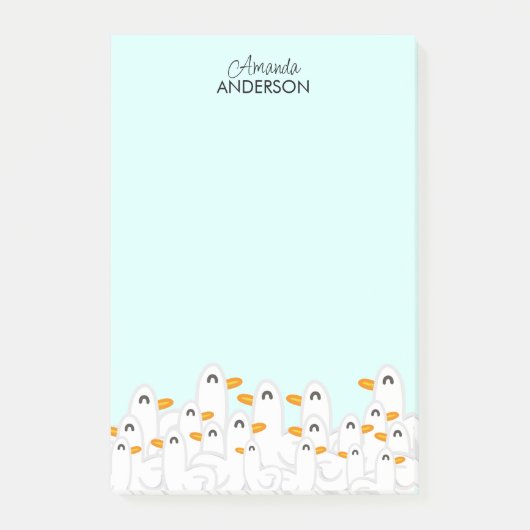 Gepersonaliseerde eenden post-it® notes (Voorkant)