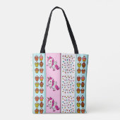 Gepersonaliseerde eenhoorn, cupcakes en sprenkels draagtas (Achterkant)