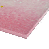 Gepersonaliseerde eenhoorn ombre glitter glas snij snijplank (Hoek)