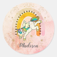 Gepersonaliseerde eenhoorn regenboog Waterverf
