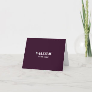 Gepersonaliseerde eenvoudige Elegant Welkom bij he Kaart