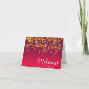 Gepersonaliseerde eenvoudige Elegant Welkom bij he Kaart