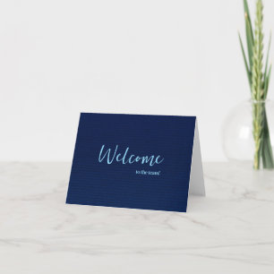 Gepersonaliseerde eenvoudige Elegant Welkom bij he Kaart