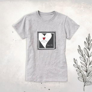 Gepersonaliseerde Eenvoudige Moderne Vogels in Lie T-shirt