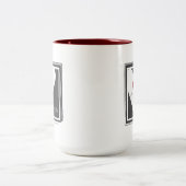 Gepersonaliseerde Eenvoudige Moderne Vogels in Lie Tweekleurige Koffiemok (Center)