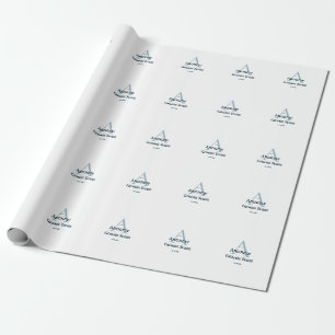Gepersonaliseerde Eenvoudige Monogram Bruidegom Te Cadeaupapier