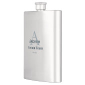 Gepersonaliseerde Eenvoudige Monogram Bruidegom Te Flacon (Links)