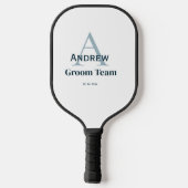 Gepersonaliseerde Eenvoudige Monogram Bruidegom Te Pickleball Paddle (Achterkant)