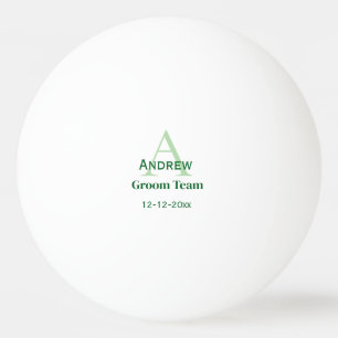 Gepersonaliseerde Eenvoudige Monogram Bruidegom Te Pingpongballen
