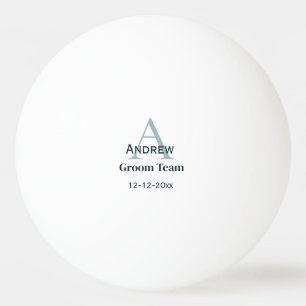 Gepersonaliseerde Eenvoudige Monogram Bruidegom Te Pingpongballen