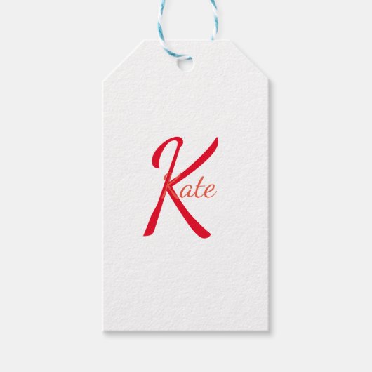 gepersonaliseerde eenvoudige monogram naam bridesm cadeaulabel (Voorkant)